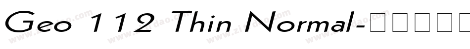 Geo 112 Thin Normal字体转换